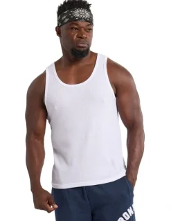 Everlast Lifters Fitted Waffle Tank in White