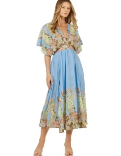 Fate & Becker Etro Print Dress in Blue