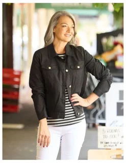 Fella Hamilton Collared Suzy Jacket in Black
