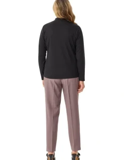 Fella Hamilton Essential Long Sleeve Skivvy Top in Black