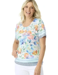 Fella Hamilton Romy Short Sleeve Burn Out Print Tee