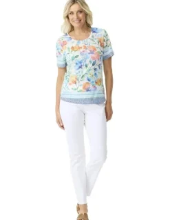 Fella Hamilton Romy Short Sleeve Burn Out Print Tee
