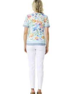 Fella Hamilton Romy Short Sleeve Burn Out Print Tee