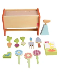 Fisher-Price Tiny Wooden Garden Caddy Pretend Play Set