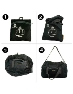 Flightmode Foldable Lightweight Duffel Travel Bag 35L in Black