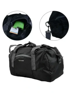 Flightmode Foldable Lightweight Duffel Travel Bag 35L in Black