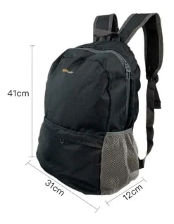 Flightmode Travel Foldable Lightweight Backpack/Daypack 16L in Black