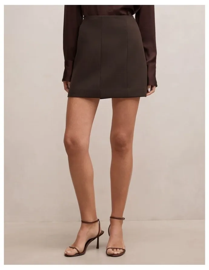 Forever New Andie Mini Skirt in Chocolate