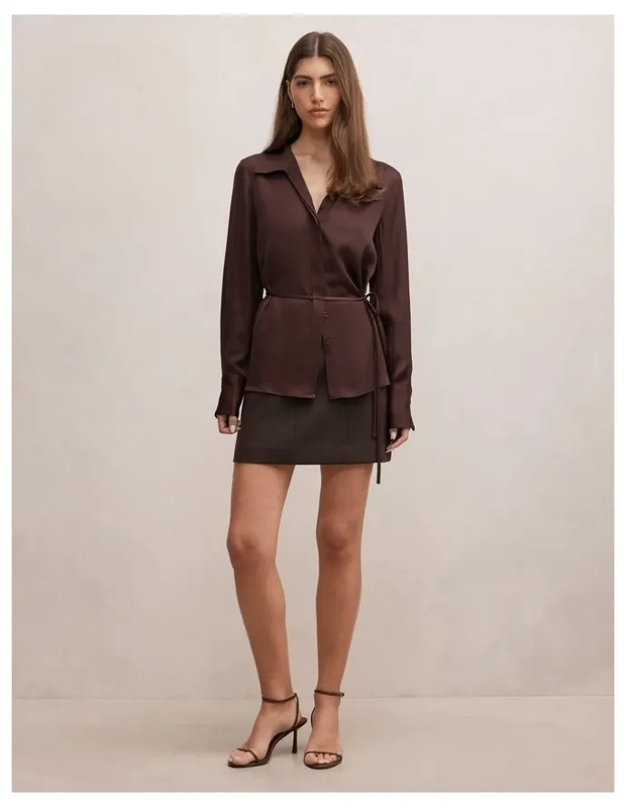 Forever New Andie Mini Skirt in Chocolate