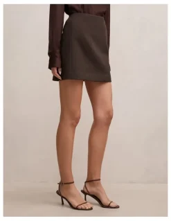 Forever New Andie Mini Skirt in Chocolate