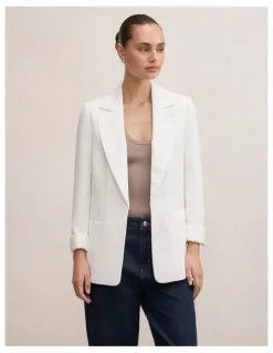 Forever New Dylan Boyfriend Blazer in White