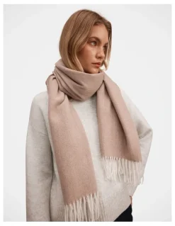 Forever New Holly Herringbone Brushed Scarf in Brown