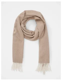 Forever New Holly Herringbone Brushed Scarf in Brown