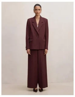 Forever New Petite Paloma Single-Breasted Blazer in Red