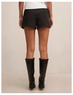 Forever New Rita Pleated Shorts in Black
