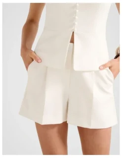 Forever New Winslet Tailored Shorts in White