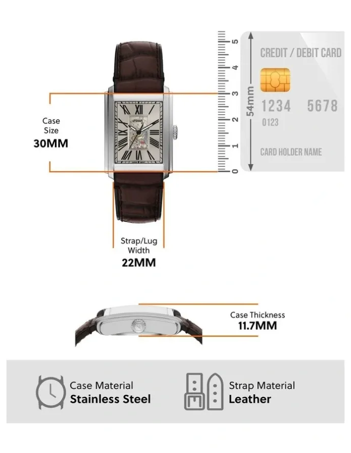 Fossil Carraway Analogue Watch ME3272 in Silver
