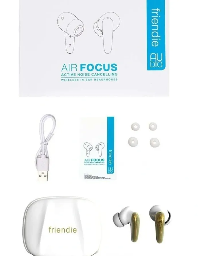 Friendie Air Focus Earbuds in Pear White