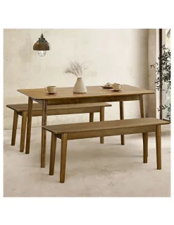 Furb Wooden Dining Bench 120cm in Brown