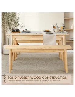 Furb Wooden Dining Bench 120cm in Natural