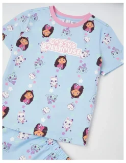 Gabby's Dollhouse Gabby's Dollhouse Star Pyjamas With A Pillowcase in Bluestone