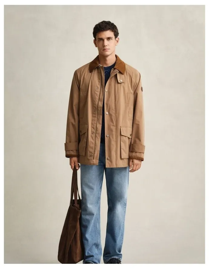 Gant Field Decker Jacket in Warm Khaki