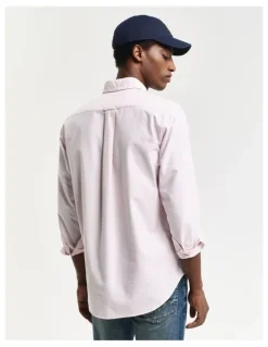 Gant Regular Fit Classic Oxford Shirt in Light Pink