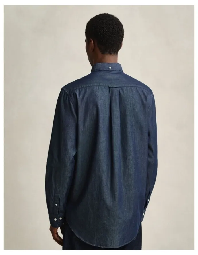 Gant Regular Fit Indigo Shirt in Dark Indigo