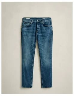 Gant Regular Fit Jeans in Mid Blue Broken In