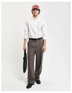 Gant Regular Fit Pinpoint Oxford Shirt in White