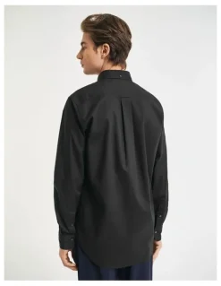Gant Regular Fit Poplin Shirt in Black