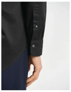 Gant Regular Fit Poplin Shirt in Black
