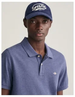 Gant Regular Fit Shield Pique Polo Shirt in Blue
