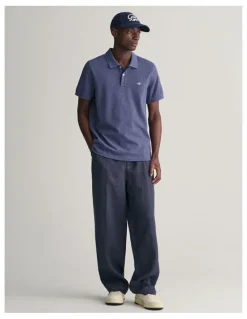 Gant Regular Fit Shield Pique Polo Shirt in Blue