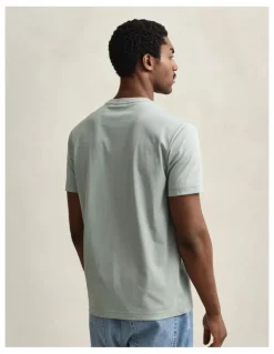 Gant Regular Fit Shield T-Shirt in Ceramic Grey