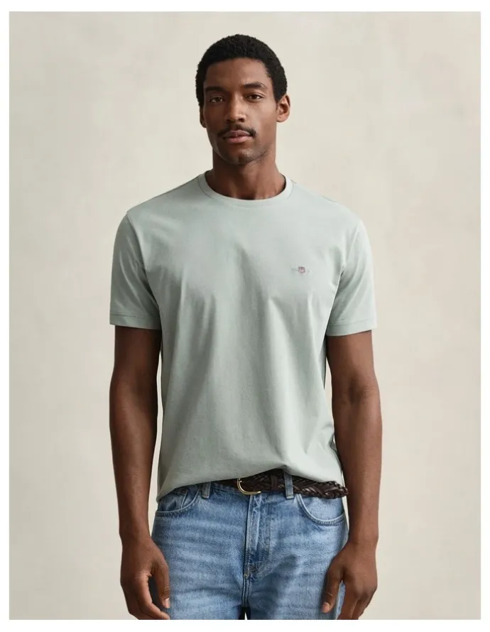 Gant Regular Fit Shield T-Shirt in Ceramic Grey
