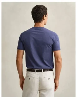 Gant Regular Fit Shield T-shirt in Dark Jeansblue Melange