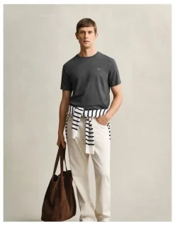 Gant Regular Fit Shield T-shirt in Antracit Melange