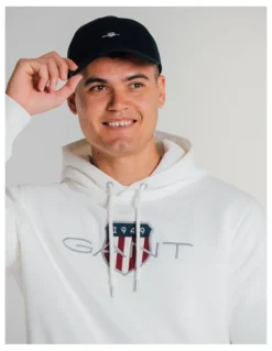 Gant Shield Hoodie in Eggshell