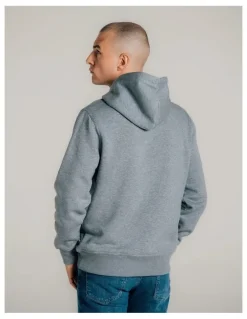 Gant Shield Hoodie in Grey Melange