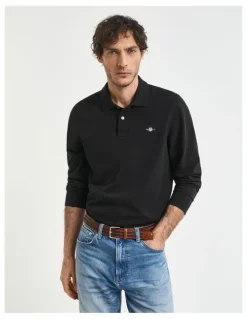 Gant Shield Pique Rugger in Black