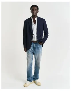 Gant Slim Fit Pinpoint Oxford Shirt in White