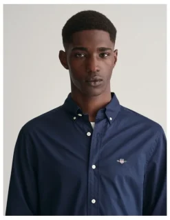 Gant Slim Fit Poplin Shirt in Marine