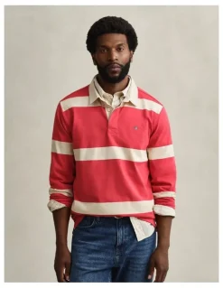 Gant Striped Rugger in Creamed White