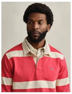 Gant Striped Rugger in Creamed White