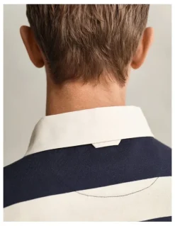 Gant Striped Rugger in Evening Blue