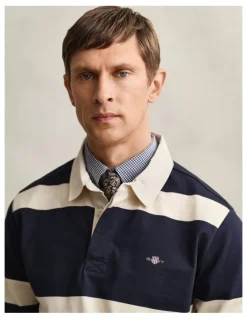 Gant Striped Rugger in Evening Blue