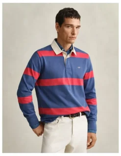 Gant Striped Rugger in Vintage Blue