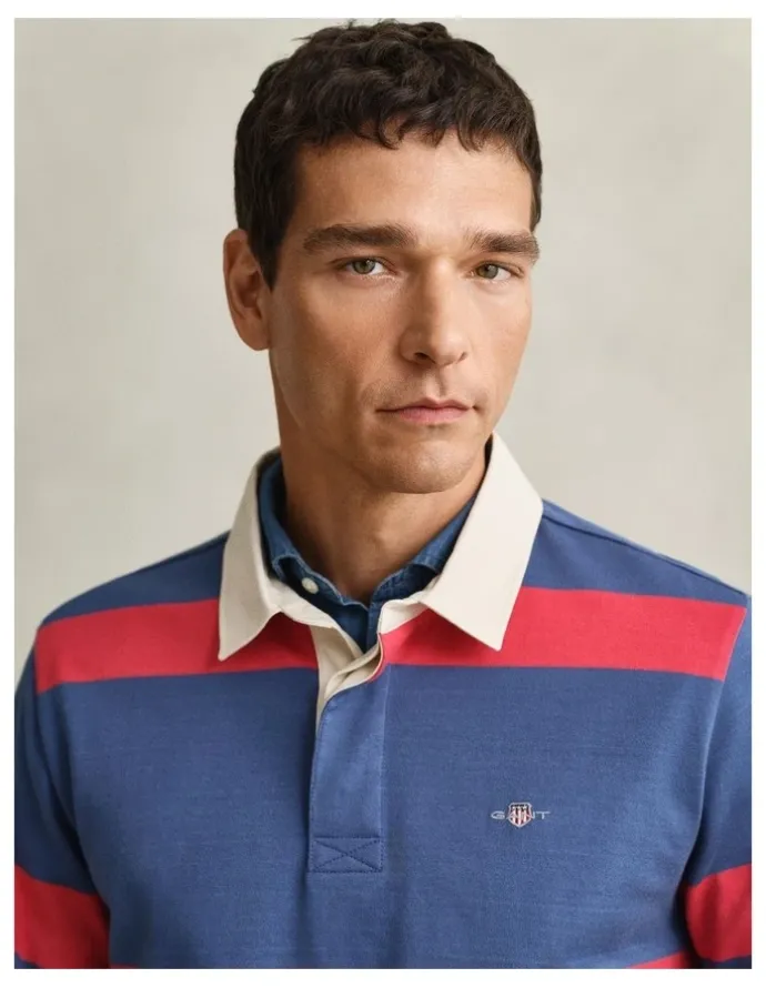 Gant Striped Rugger in Vintage Blue
