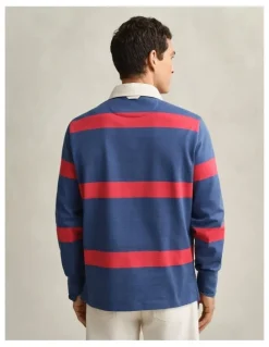 Gant Striped Rugger in Vintage Blue